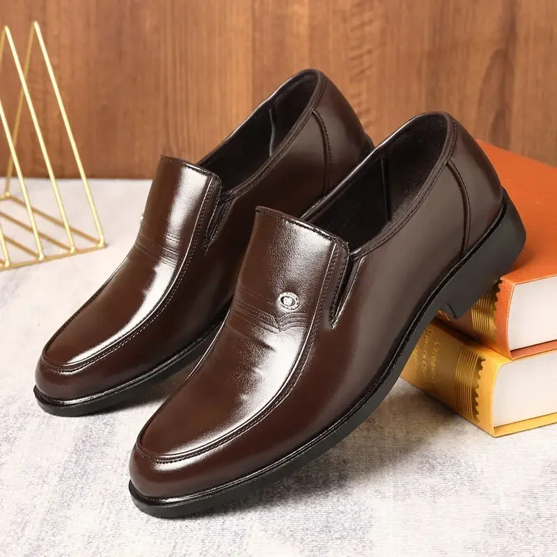 Men Shoes On Clearance - Brown Black Men's Formal Shoes Leather