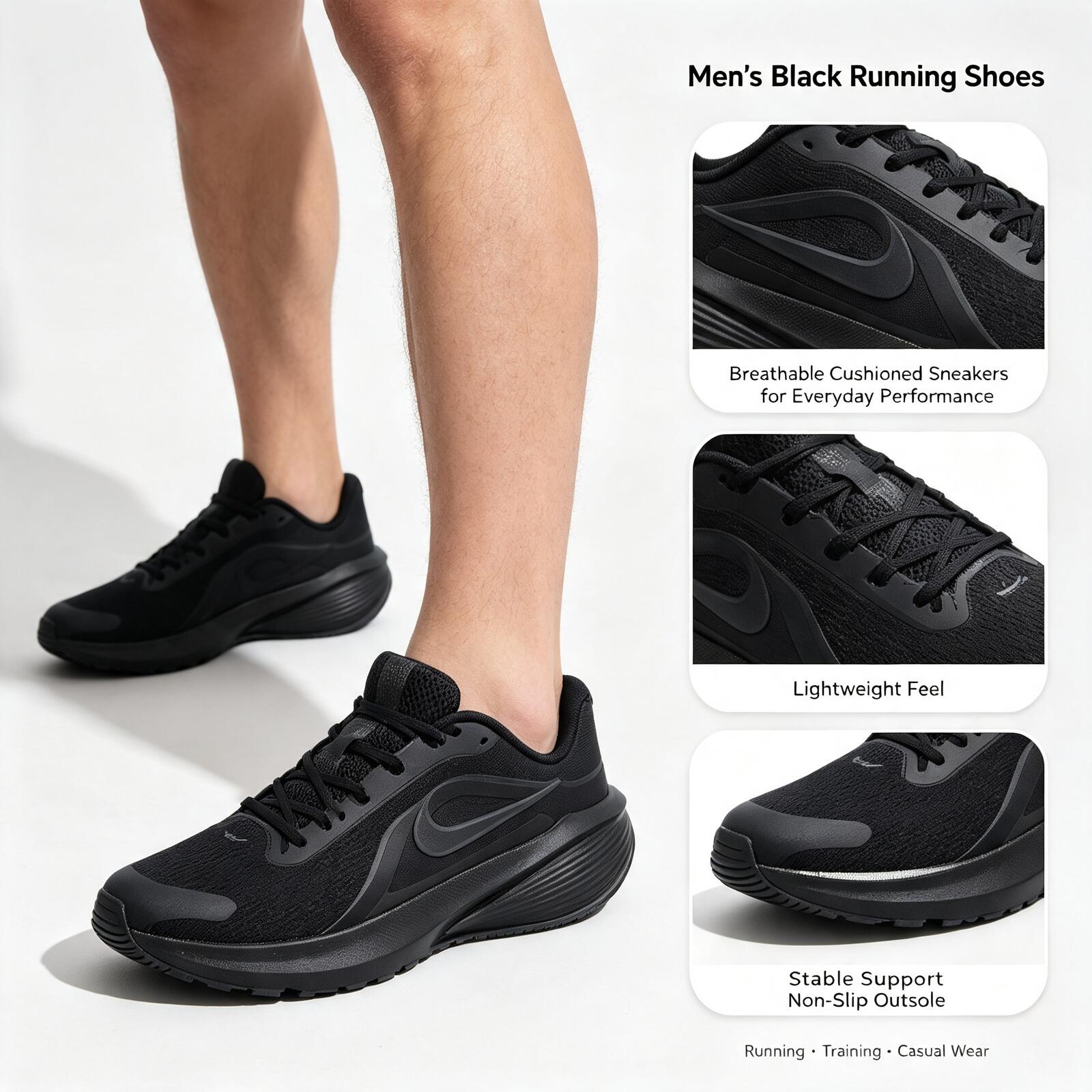 Nike Black Men’s Running Shoes - Men'S Shoes Nike Black review and price