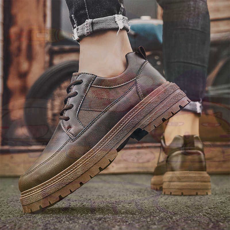 Dark Natural Leather Fashion T - Men'S Shoes Good For Flat Feet review and price