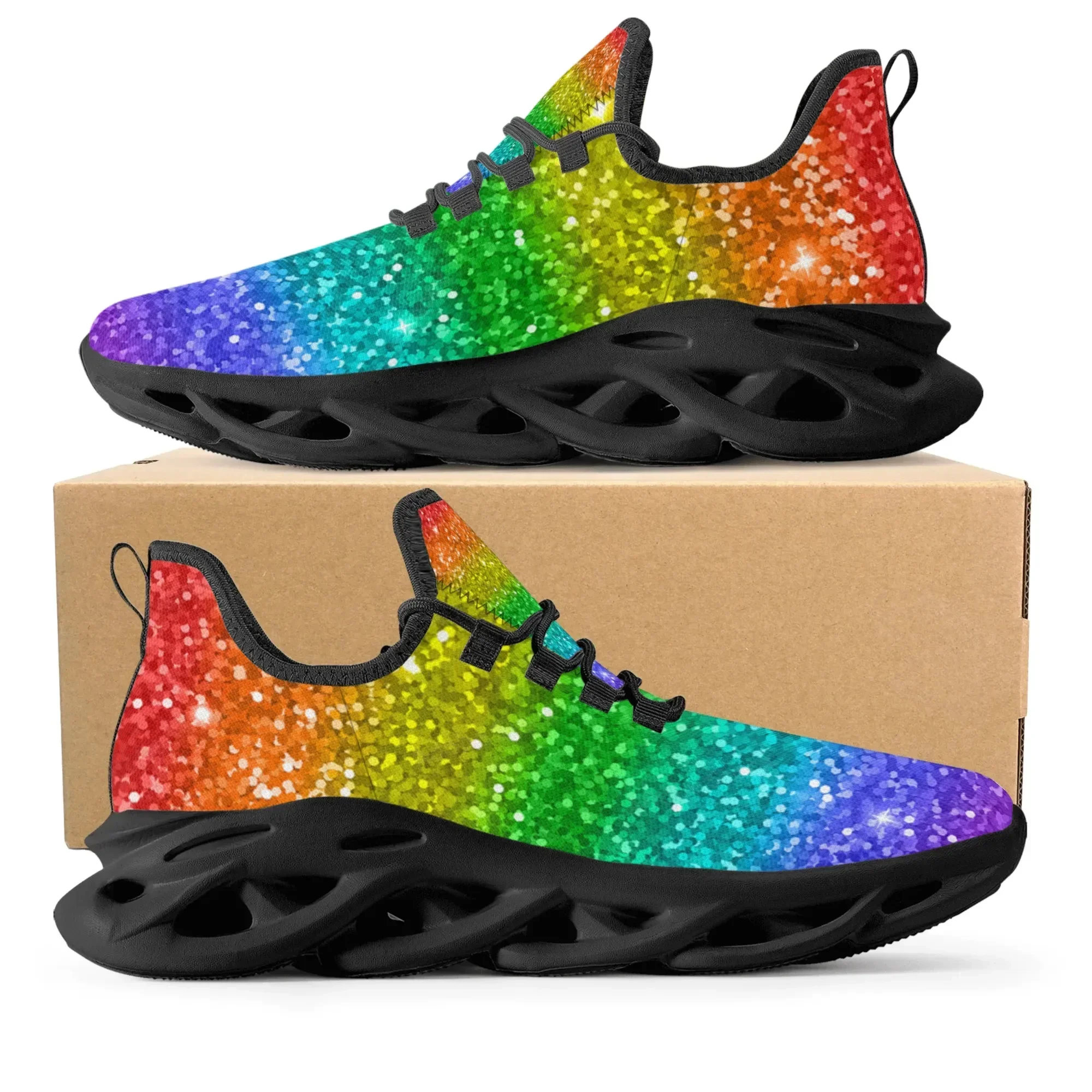 Colorful Rainbow Design Fashio - Men'S Shoes Basketball review and price