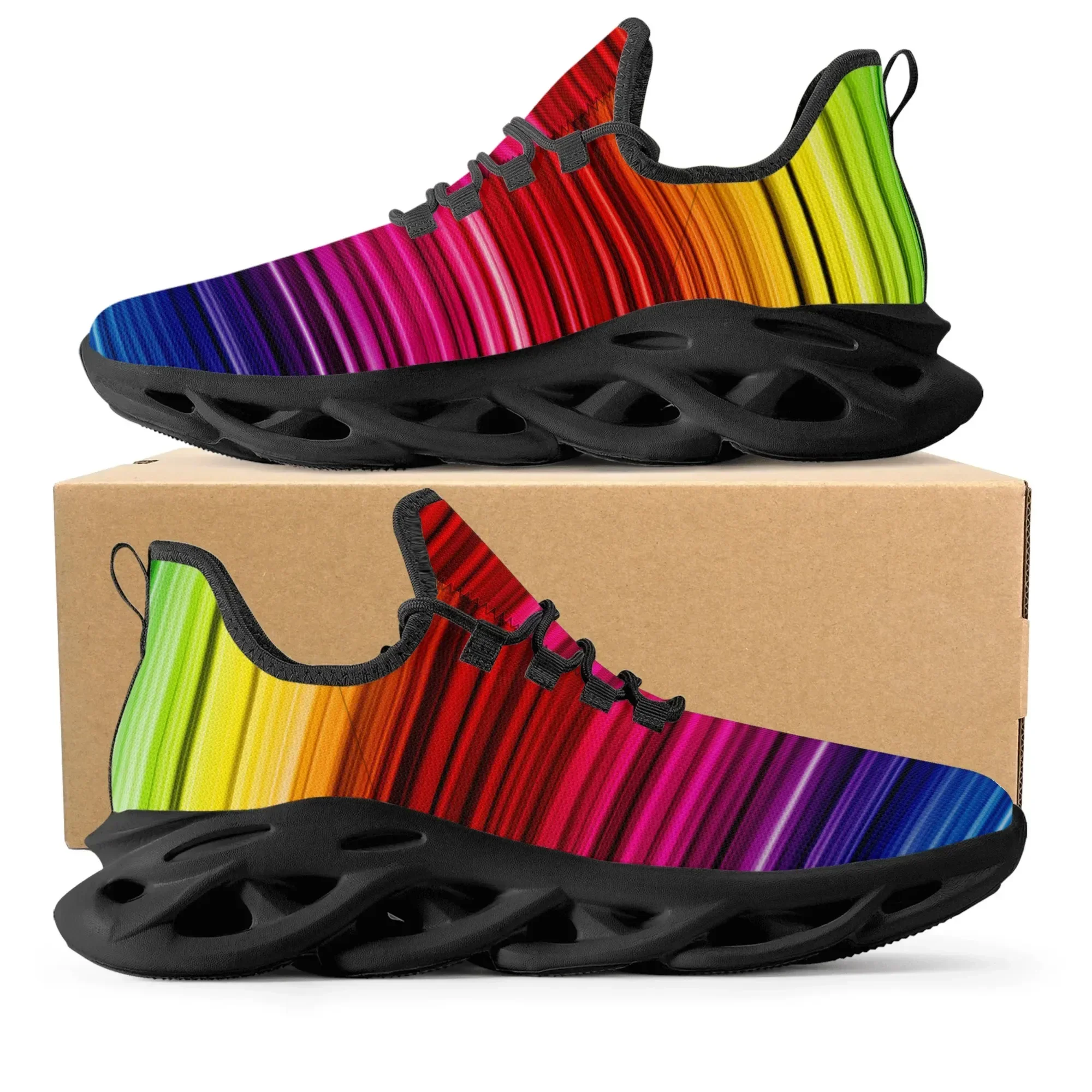 Colorful Rainbow Design Fashio - Men'S Shoes Basketball review and price